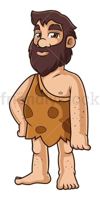 Caucasian caveman. PNG - JPG and vector EPS (infinitely scalable).