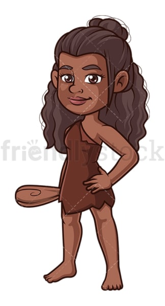 Gorgeous cavewoman warrior. PNG - JPG and vector EPS (infinitely scalable).